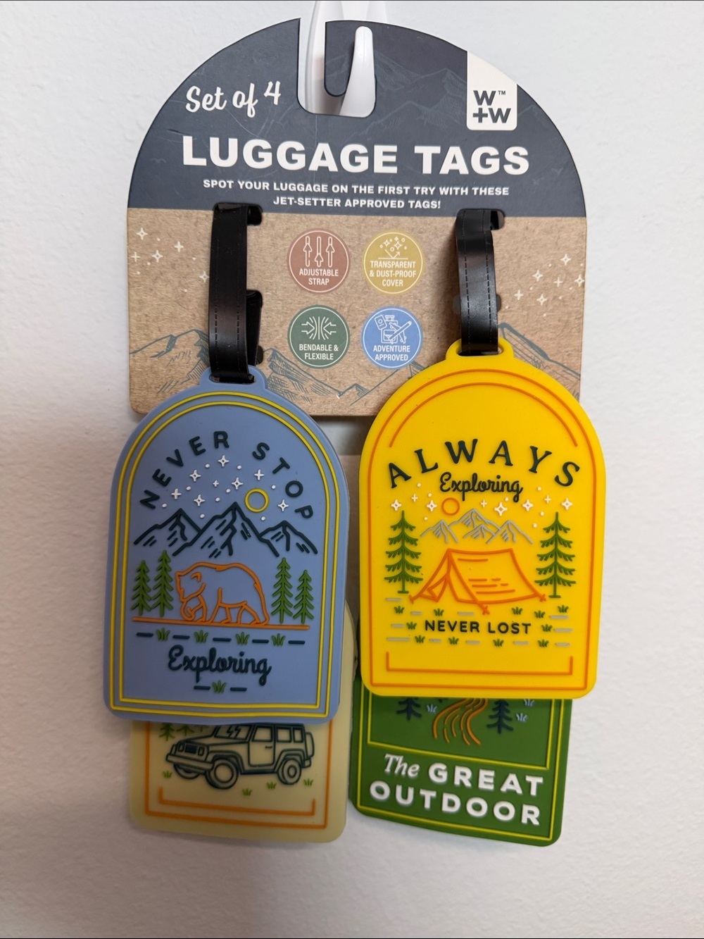 W+W | Adventurer Outdoor Luggage Tags 🥾⛺️🌲